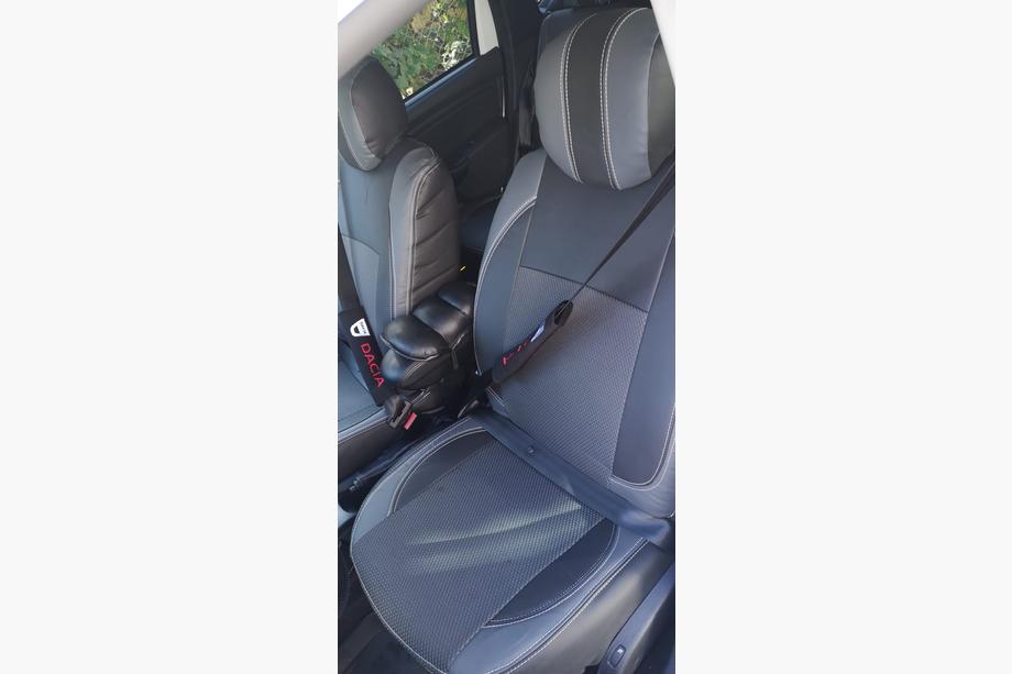 Dacia Duster 2008–2018 Avto sedežne prevleke (umetno usnje + tkanina, Premium) Image
