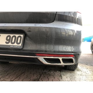 Pokrovi zaključkov izpuha Carmos SD/SW (2019+, 3 kosi, nerjaveče jeklo) fotografija 1