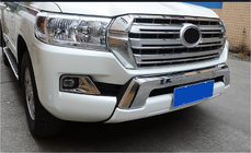 Toyota Land Cruiser 200 2007–2021 Sprednji lip spojler 2012-2016 (EA-style, brez spodnjega krila) Bela barva fotografija 1