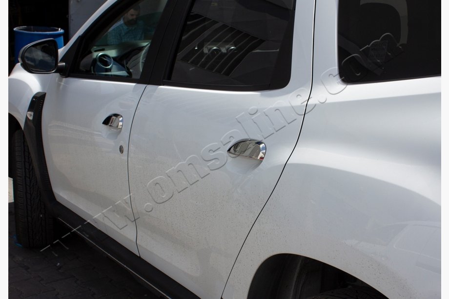 Renault Duster 2018–2024 Kromirane obloge kljuk vrat (4 kosi, nerjavno jeklo) Image