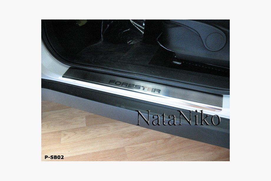 Subaru Forester 2008–2013 Natanika Premium letve pragov (4 kosi, nerjavno jeklo) Image