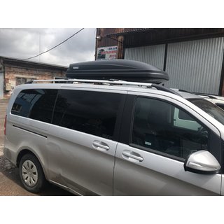 Kromirane strešne letve CAN, originalni dizajn (kovinske noge) Mercedes Vito/V-razred W447 2014– fotografija 1