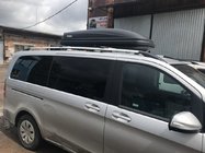 Mercedes Vito/V-razred W447 2014– Kromirane strešne letve CAN, originalni dizajn (kovinske noge) fotografija 1