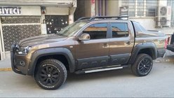 Volkswagen Amarok 2010–2022 Stranske stopnice RedLine Black (2 kosa, aluminij) fotografija 1