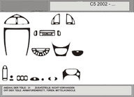 Citroen C-5 2008–2017 Akcija! Pokrovi armaturne plošče (imitacija karbona) fotografija 1
