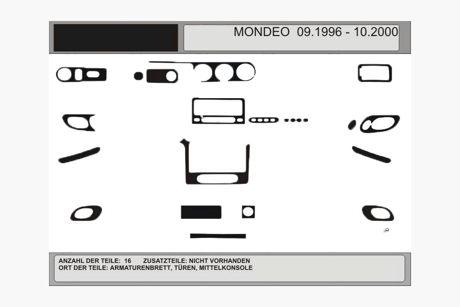 Ford Mondeo 1996–2001 Okrasne obloge armaturne plošče (imitacija lesa 1996-2001) Image