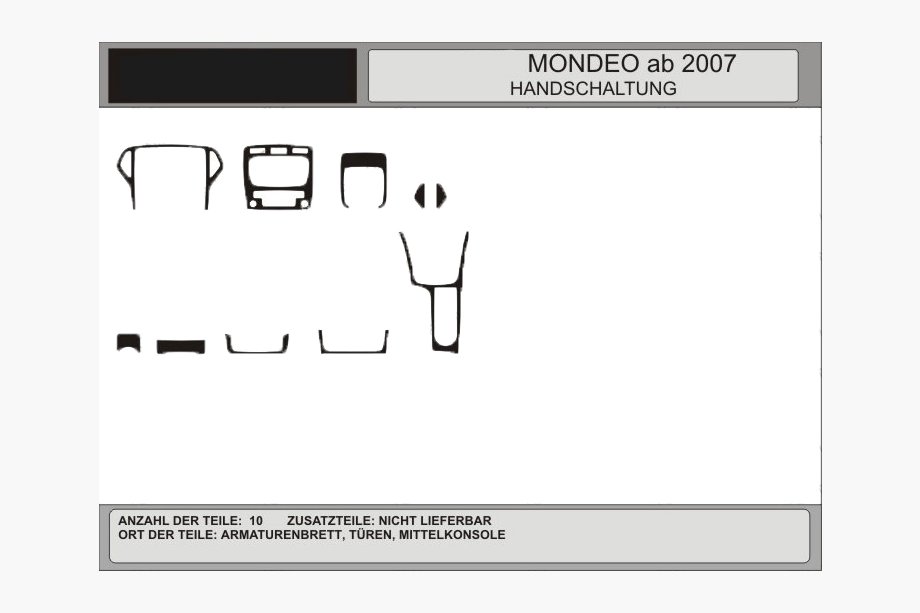 Ford Mondeo 2008–2014 Karbon­ske obloge armaturne plošče Image