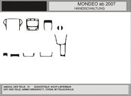 Ford Mondeo 2008–2014 Karbon­ske obloge armaturne plošče fotografija 1