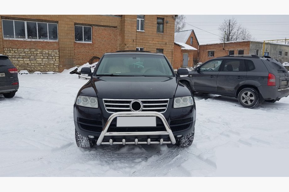 Volkswagen Touareg 2002–2010 Sprednji zaščitni lok WT003 Special (nerjavno jeklo) Fotografija 1