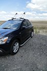 Mitsubishi Outlander 2006–2012 Stranske stopnice Tayga Grey (2 kos, aluminij) fotografija 3