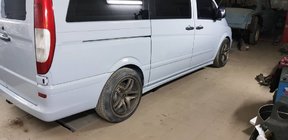 Mercedes Vito W639 2004–2014 Stranski pragovi Exclusive (2 kosa, za lakiranje) fotografija 1