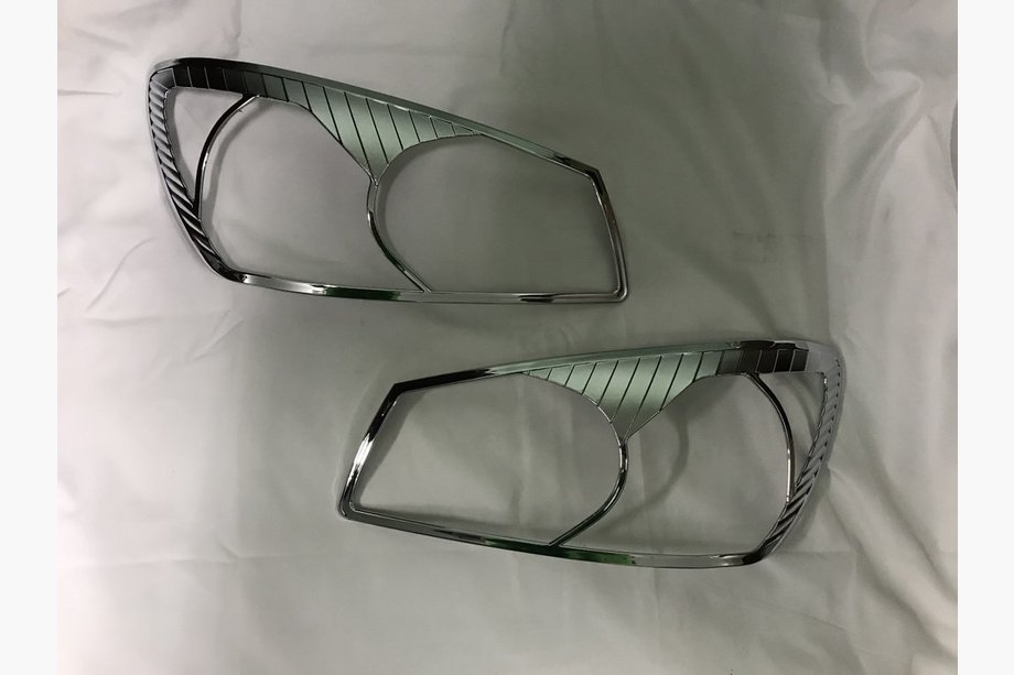 Kia Cerato 1 2004–2009 Kromirane obrobe žarometov (2 kosa, plastika) Image