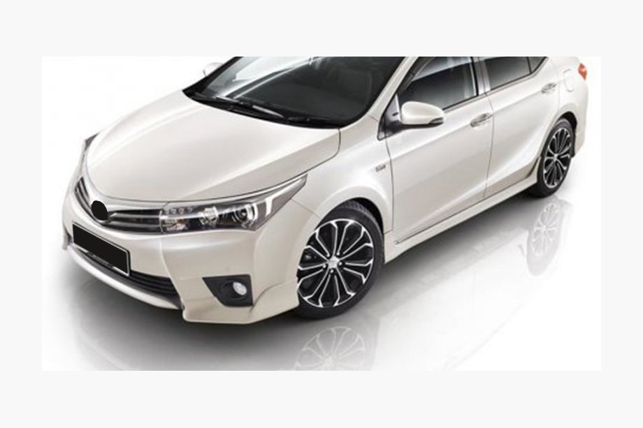Toyota Corolla 2013–2019 Vogalni dodatki za sprednji in zadnji odbijač (za lakiranje) Image