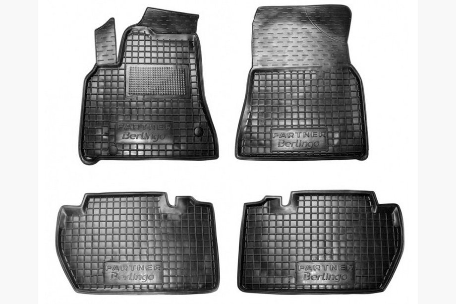Citroen Berlingo 2008–2018 Gumijasti avtomobilski tepihi z robom 5 kos (Autogumm) Image