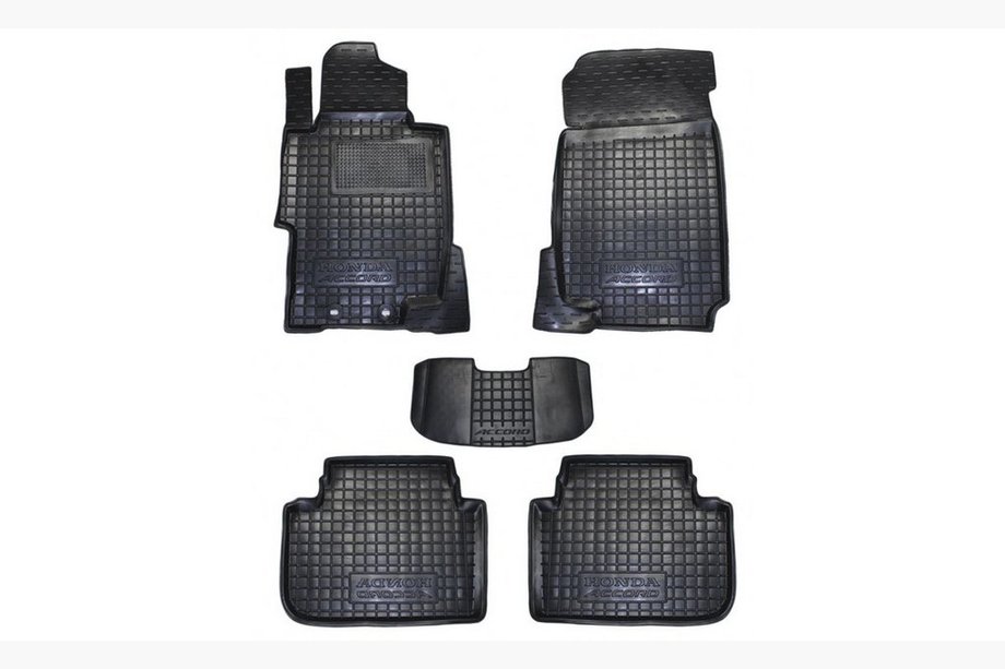 Honda Accord VII 2002–2007 Gumijaste preproge z visokim robom (Autogumm) Image