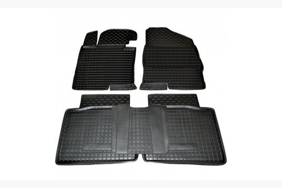 Hyundai Sonata YF 2010–2014 Gumijaste preproge z visokim robom (Autogumm) Image