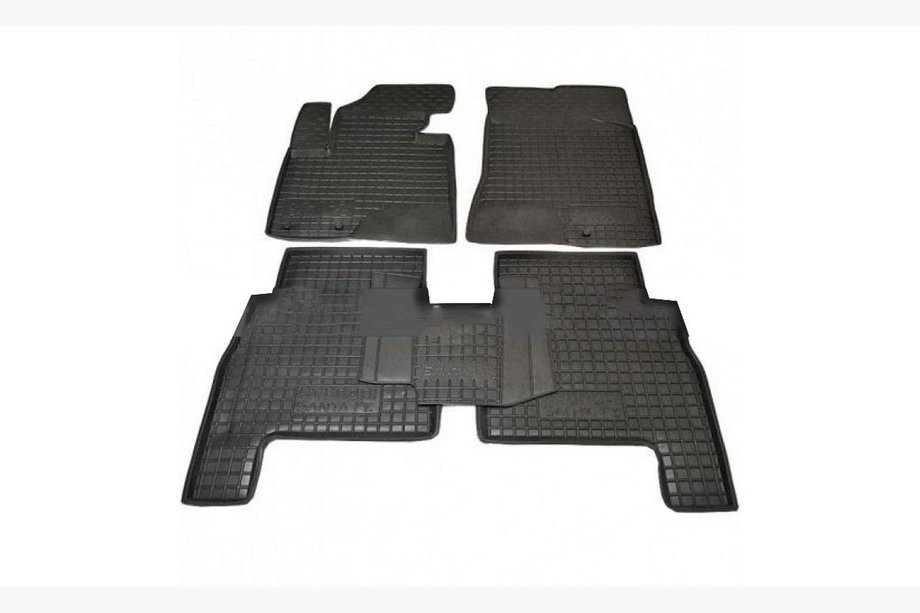 Hyundai Santa Fe 2 2006–2012 Gumijasti tepihi za kabino z visokim robom 2006-2010 (Autogumm) Image