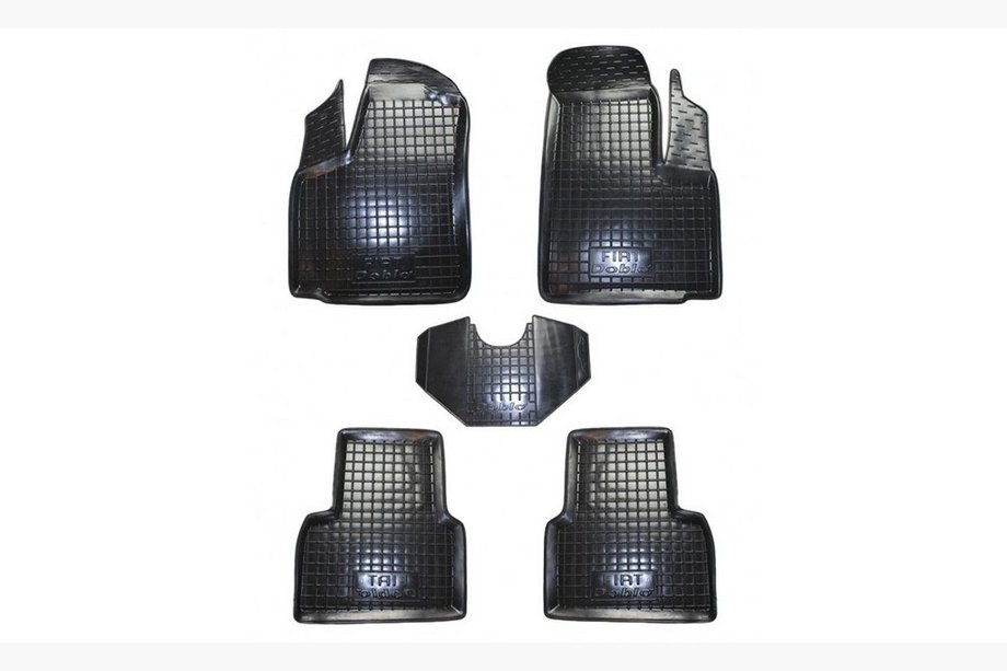 Fiat Doblo I 2001–2005 Gumijaste preproge z visokim robom (Autogumm) Image