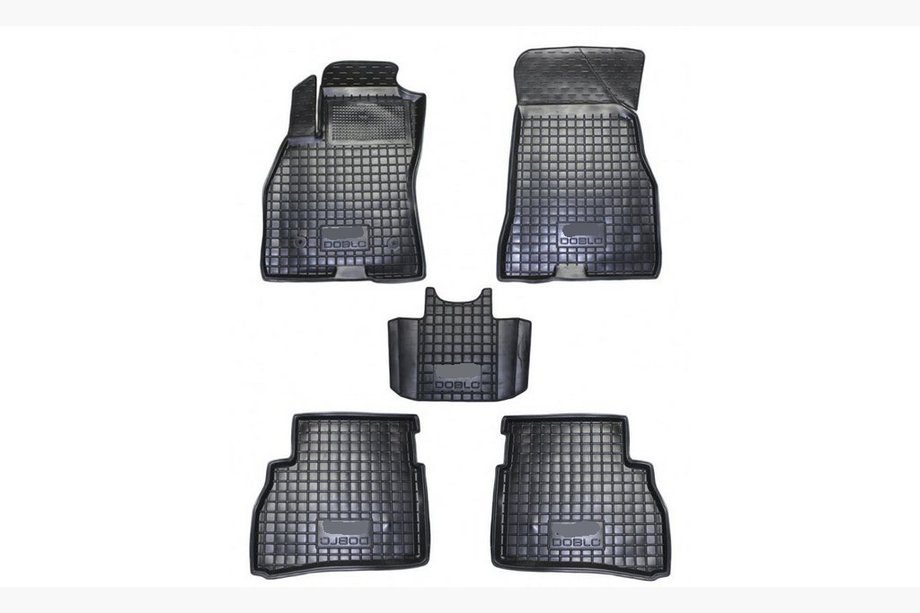 Fiat Doblo II 2010–2022 Gumijaste preproge z visokim robom (Autogumm) Image