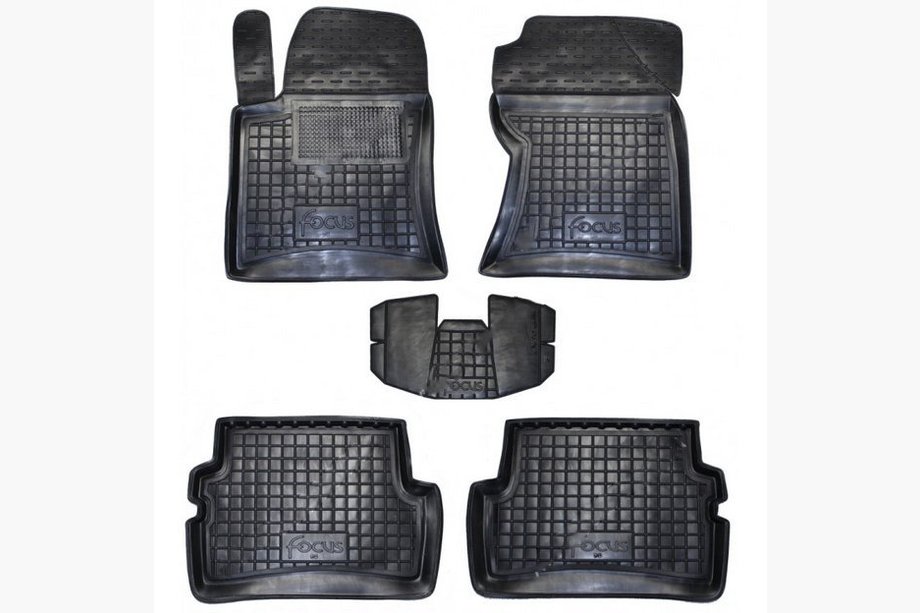 Ford Focus I 1998–2005 Gumijaste preproge z visokim robom (Autogumm) Image