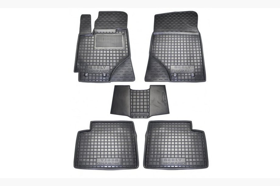 Geely Emgrand EC7 2009– Gumijaste preproge z visokim robom (Autogumm) Image