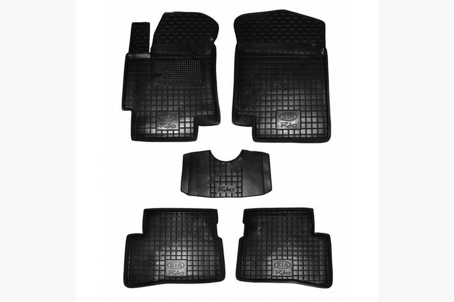 Kia Rio 2005–2011 Gumijaste preproge z visokim robom (Autogumm) Image