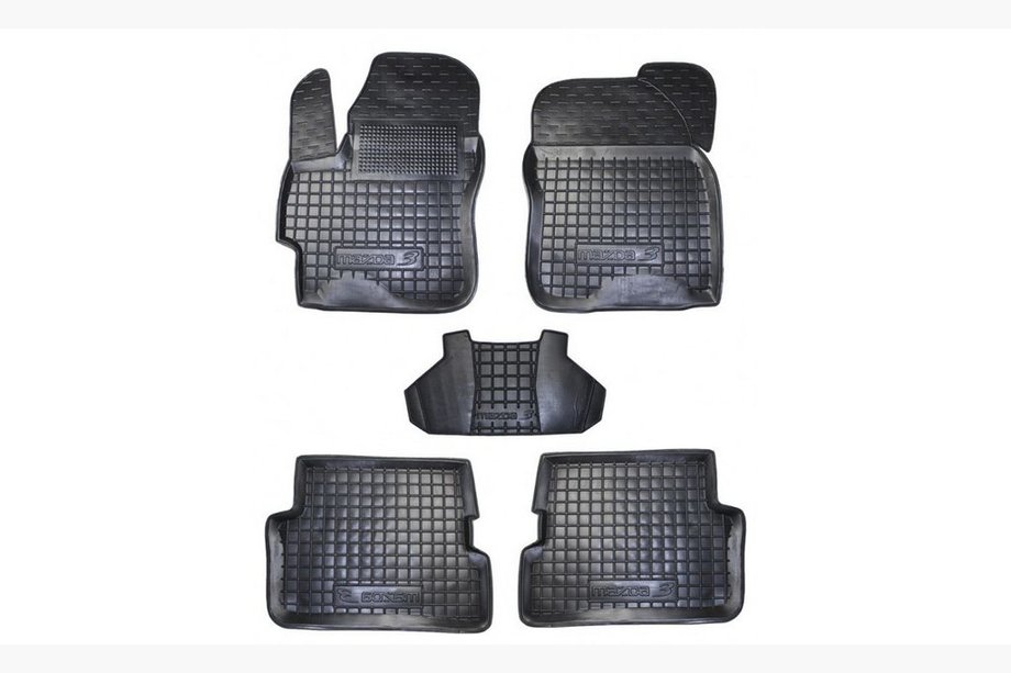 Mazda 3 2003–2009 Gumijaste preproge z visokim robom (Autogumm) Image