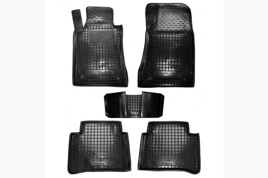 Mercedes E-class W211 2002–2009 Gumijaste preproge z visokim robom (Autogumm) Image