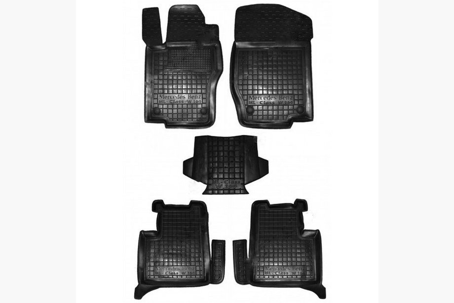 Mercedes ML W164 2005–2011 Gumijaste preproge z visokim robom (Autogumm) Image