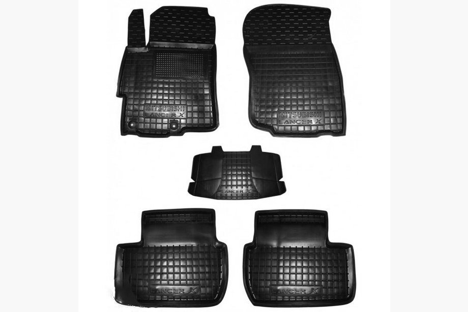 Mitsubishi Lancer X 2008– Gumijaste preproge z visokim robom (Autogumm) Image