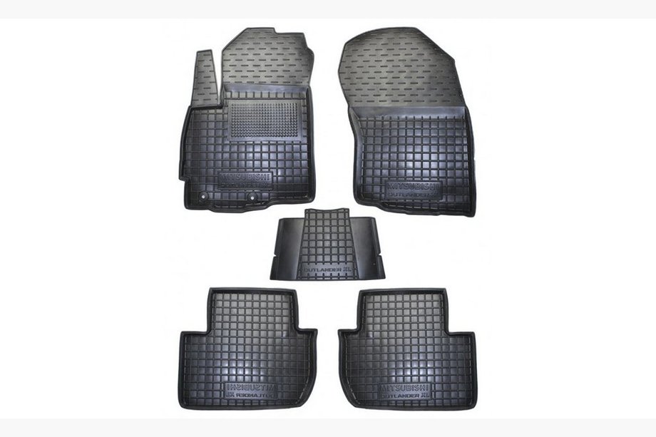 Mitsubishi Outlander 2006–2012 Gumijasti avtomobilski tepihi z visokim robom XL (Autogumm) Image