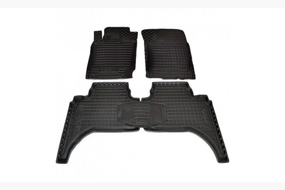 Mitsubishi L200 2006–2015 Gumijasti tepihi z robom 2013+ Long база (Autogumm) Image