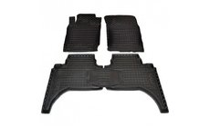 Mitsubishi L200 2006–2015 Gumijasti tepihi z robom 2013+ Long база (Autogumm) fotografija 1