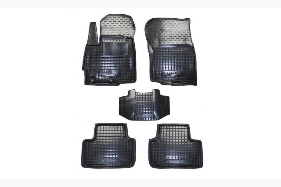 Mitsubishi ASX 2010–2023 Gumijaste preproge z visokim robom (Autogumm) Image