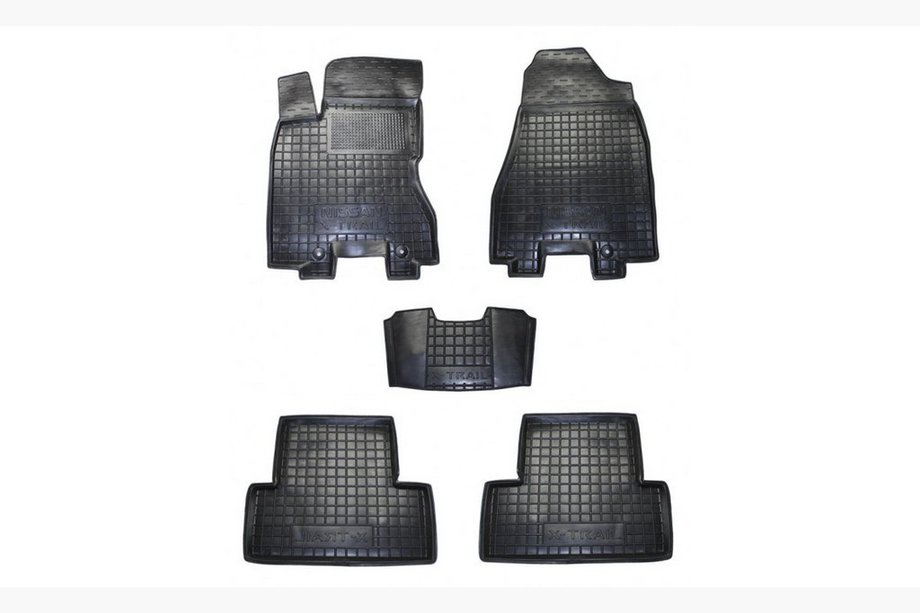 Nissan X-trail T31 2007–2014 Gumijaste preproge z visokim robom (Autogumm) Image