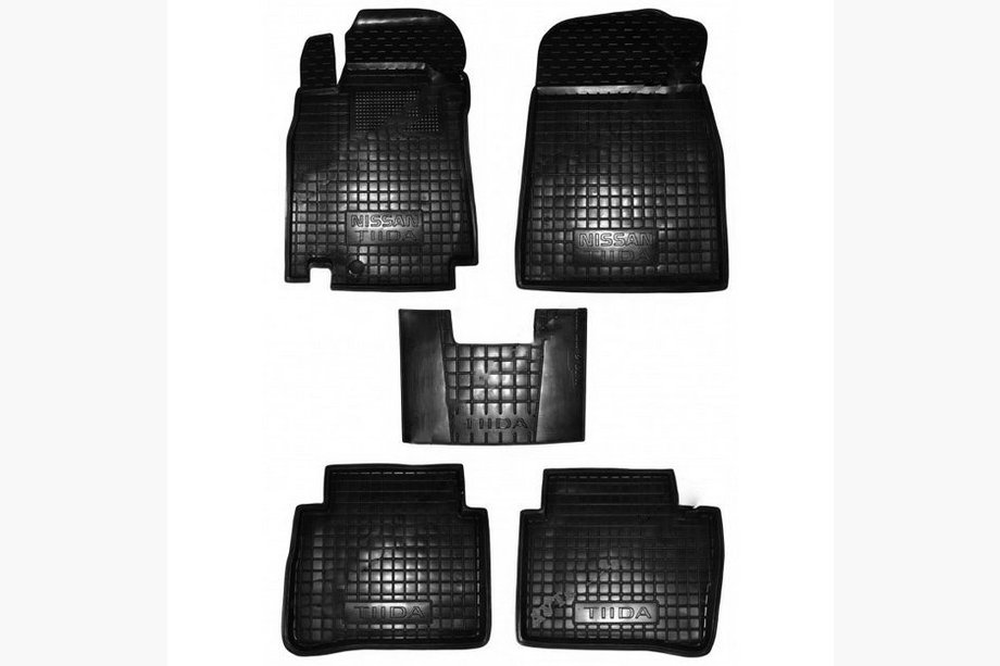 Nissan Tiida 2004–2011 Gumijaste preproge z visokim robom (Autogumm) Image