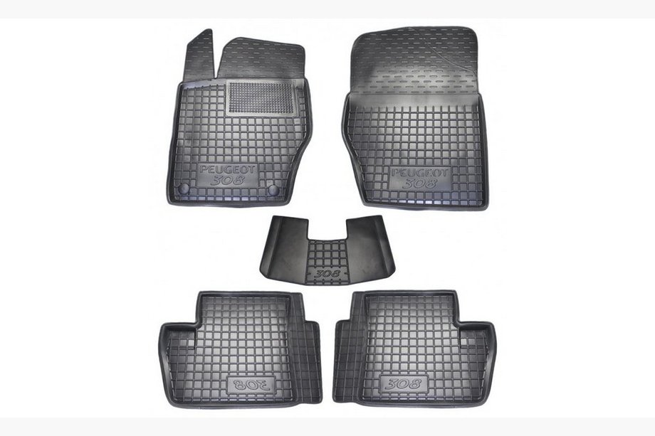 Peugeot 308 2007–2013 Gumijaste preproge z visokim robom (Autogumm) Image