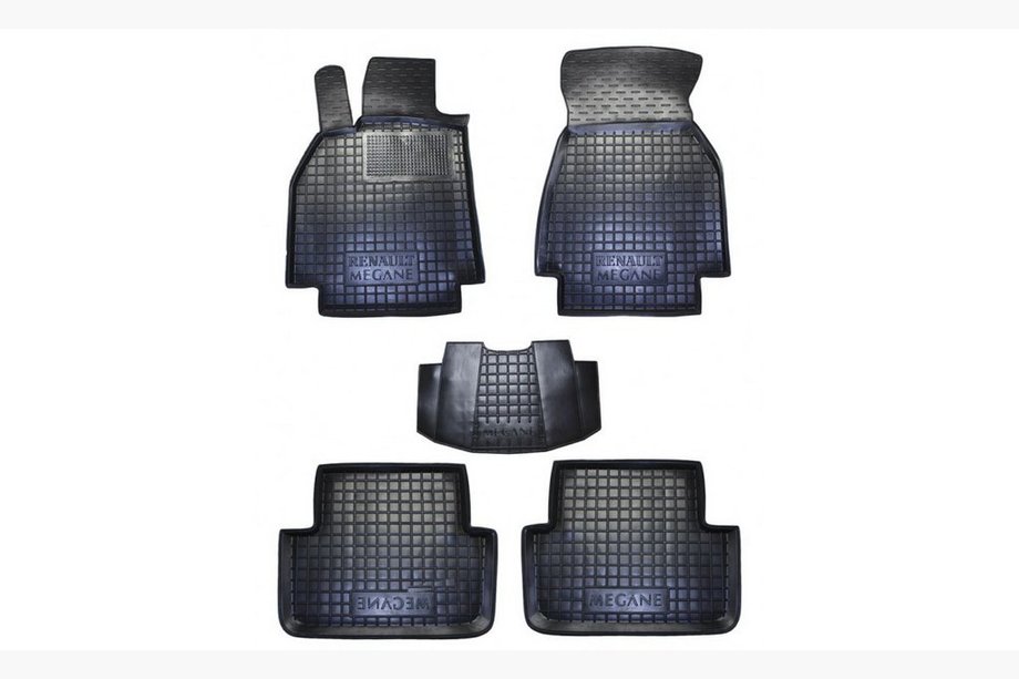 Renault Megane II 2004–2009 Gumijaste preproge z visokim robom (Autogumm) Image