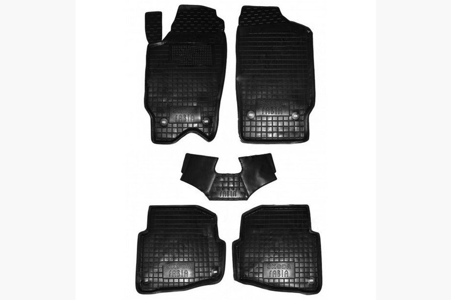 Skoda Fabia 2000–2007 Gumijaste preproge z visokim robom (Autogumm) Image