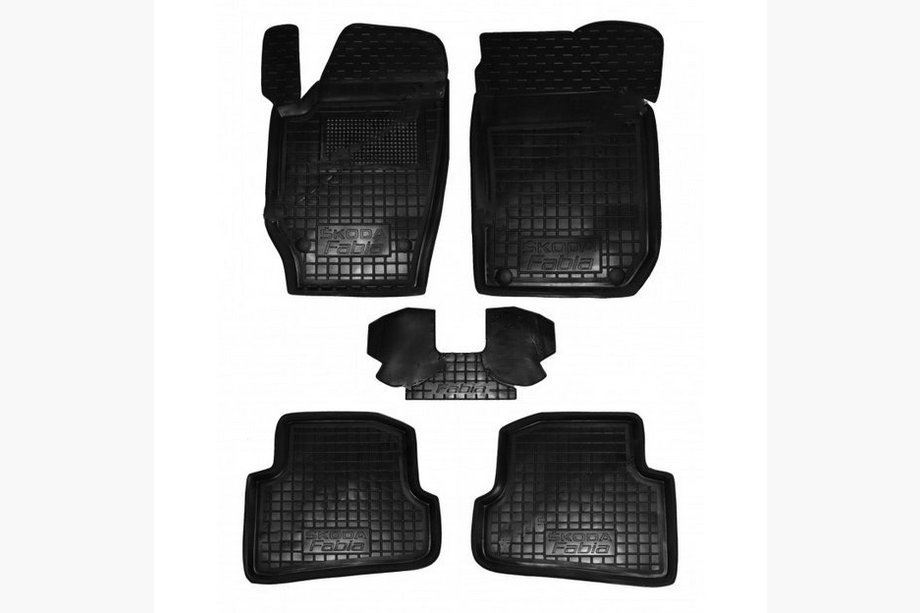 Skoda Fabia 2007–2014 Gumijaste preproge z visokim robom (Autogumm) Image