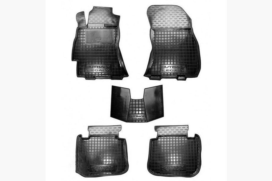 Subaru Outback 2009–2014 Gumijaste preproge z visokim robom (Autogumm) Image