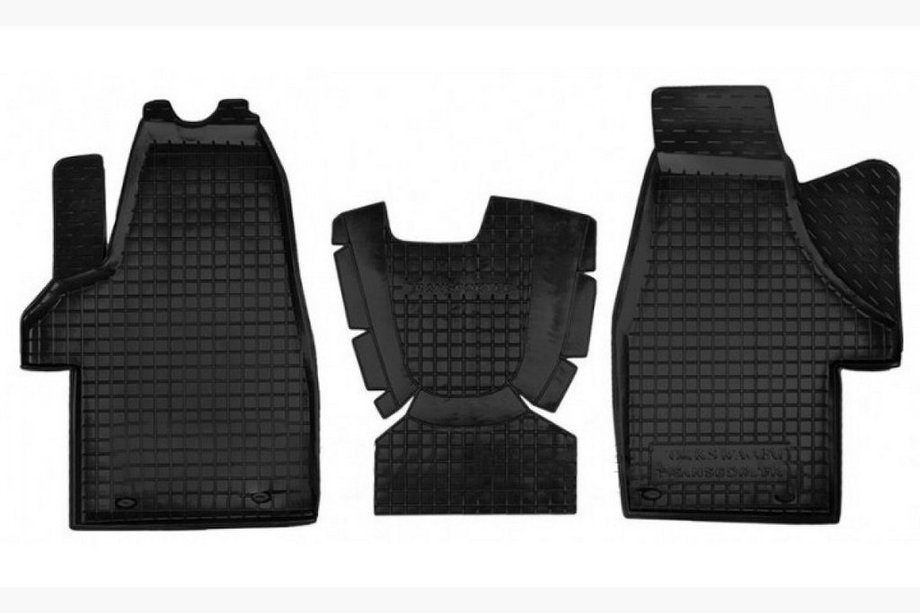 Volkswagen T5 2010–2015 Gumijasti tepihi za notranjost z dvignjenim robom Multivan 1+1 (Autogumm) Image