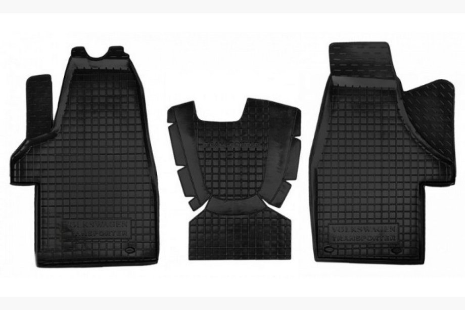 Volkswagen T5 2010–2015 Gumijasti tepihi z robom Transporter spredaj 1+1 (Autogumm) Image