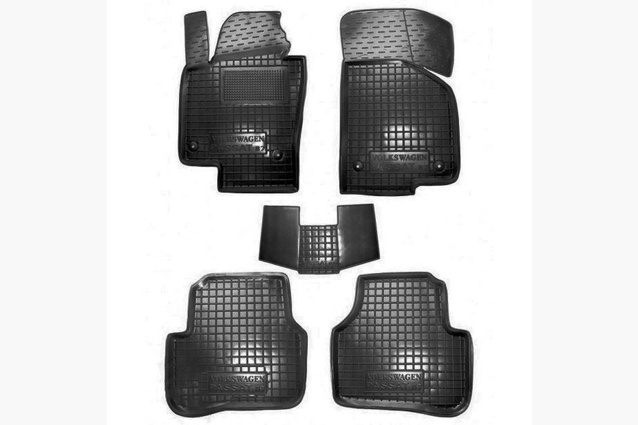 Volkswagen Passat B6 2006–2012 Gumijaste preproge z visokim robom (Autogumm) Image