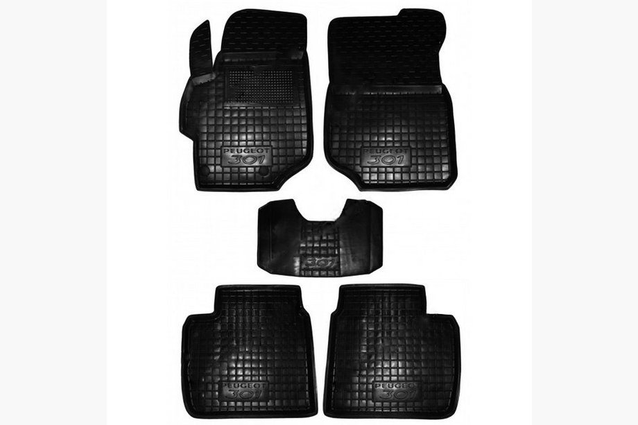 Peugeot 301 2012– Gumijaste preproge z visokim robom (Autogumm) Image