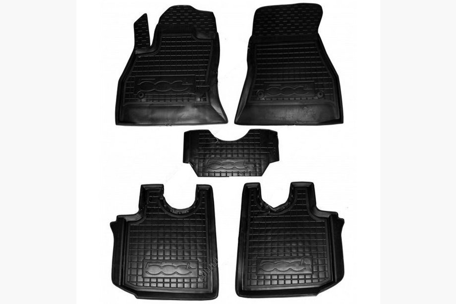 Fiat 500/500L 2013–2022 Gumijaste preproge z robom 500L (Autogumm) Image
