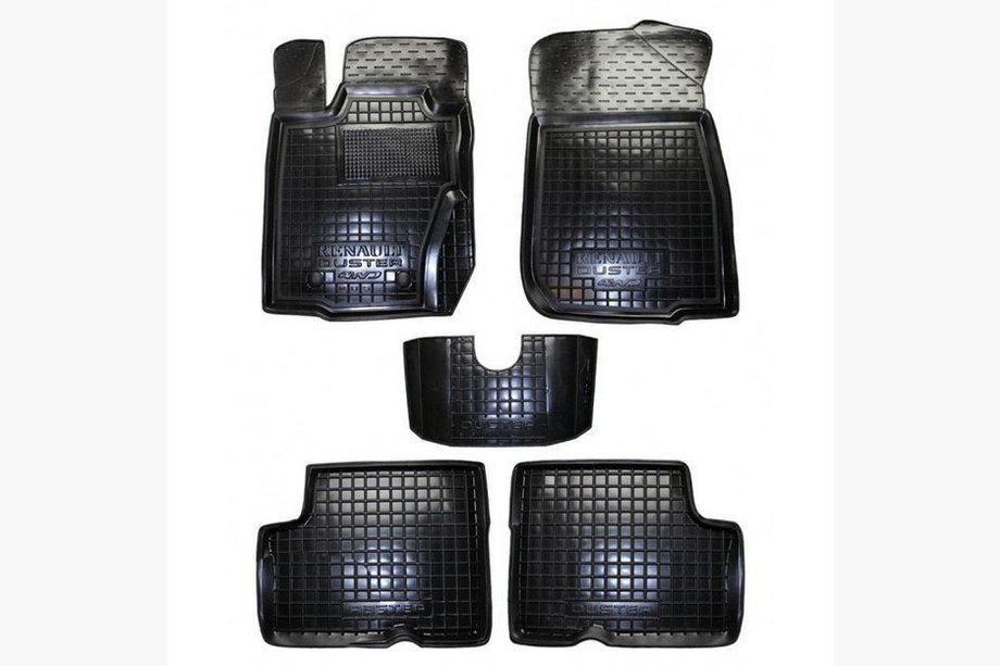 Renault Duster 2008–2017 Gumijasti tepihi z robom 4WD 2012-2014 evropska izvedba (Autogumm) Image