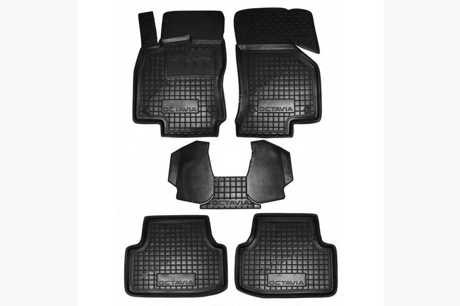 Skoda Octavia III A7 2013–2019 Gumijaste preproge z visokim robom (Autogumm) Image