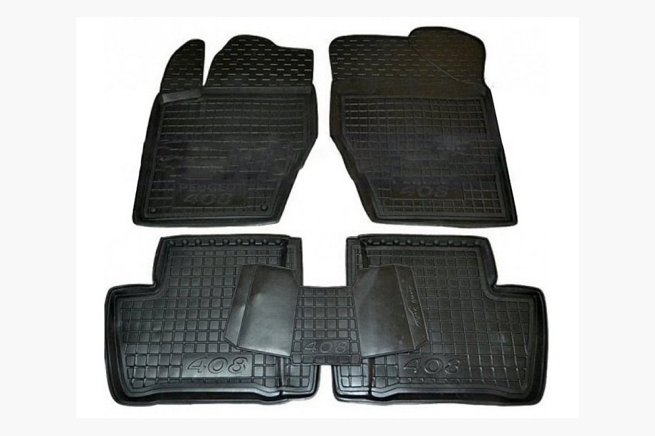 Peugeot 408 2010–2018 Gumijaste preproge z visokim robom (Autogumm) Image