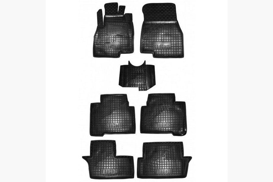 Mitsubishi Grandis 2003–2011 Gumijasti tepihi za kabino z višjim robom, 7 sedežev (Autogumm) Image